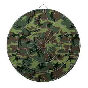 Camouflage Camo Green Brown Pattern Dartbord