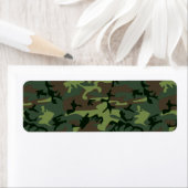 Camouflage Camo Green Brown Pattern Etiket (Insitu)