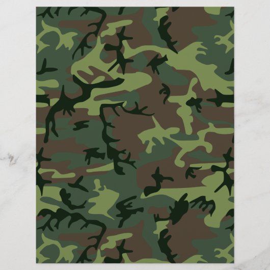 Camouflage Camo Green Brown Pattern Flyer (Voorkant)