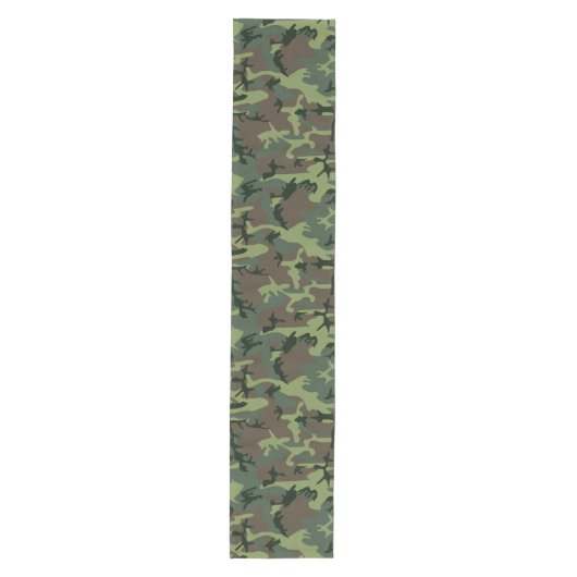 Camouflage Camo Green Brown Pattern Medium Tafelloper (Voorkant)