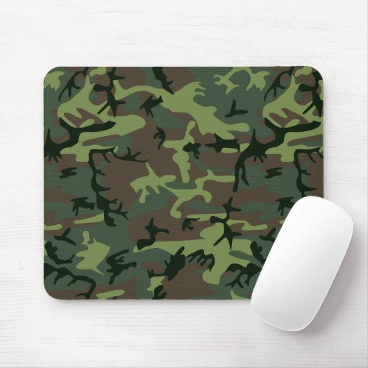 Camouflage Camo Green Brown Pattern Muismat (Met muis)