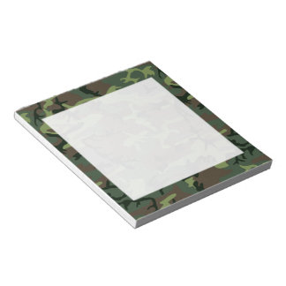 Camouflage Camo Green Brown Pattern Notitieblok