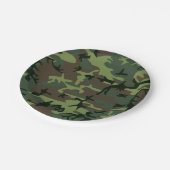 Camouflage Camo Green Brown Pattern Papieren Bordje (Gekanteld)