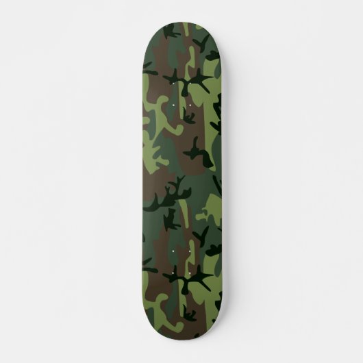 Camouflage Camo Green Brown Pattern Persoonlijk Skateboard (Voorkant)