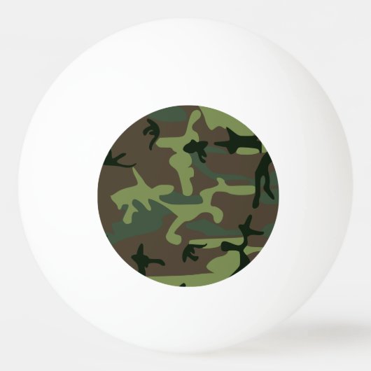 Camouflage Camo Green Brown Pattern Pingpongbal (Achterkant)
