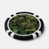 Camouflage Camo Green Brown Pattern Poker Chips (Enkel)