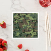 Camouflage Camo Green Brown Pattern Servet (Insitu)