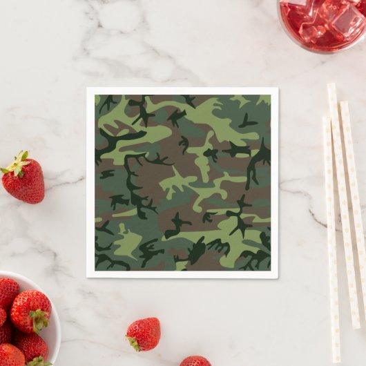 Camouflage Camo Green Brown Pattern Servet (Insitu)