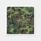 Camouflage Camo Green Brown Pattern Servet (Voorkant)