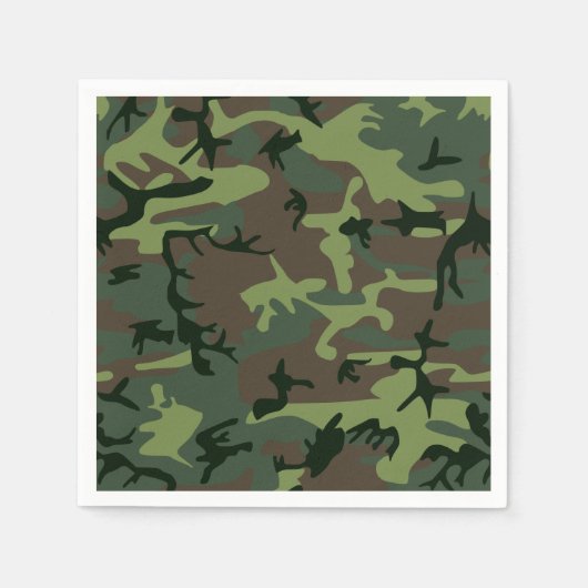 Camouflage Camo Green Brown Pattern Servet (Voorkant)