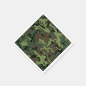 Camouflage Camo Green Brown Pattern Servet (Hoek)