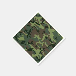 Camouflage Camo Green Brown Pattern Servet