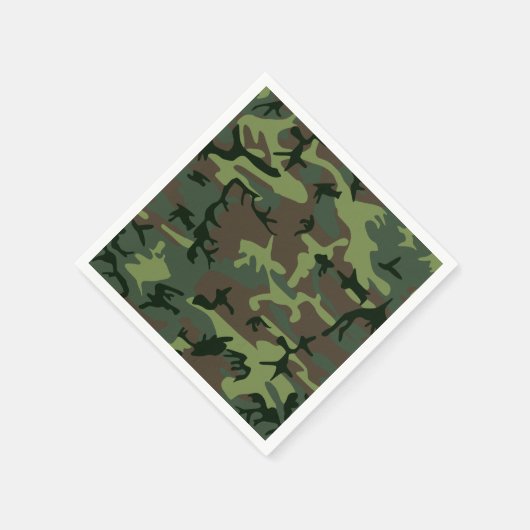 Camouflage Camo Green Brown Pattern Servet (Hoek)