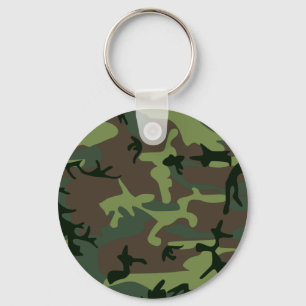 Camouflage Camo Green Brown Pattern Sleutelhanger
