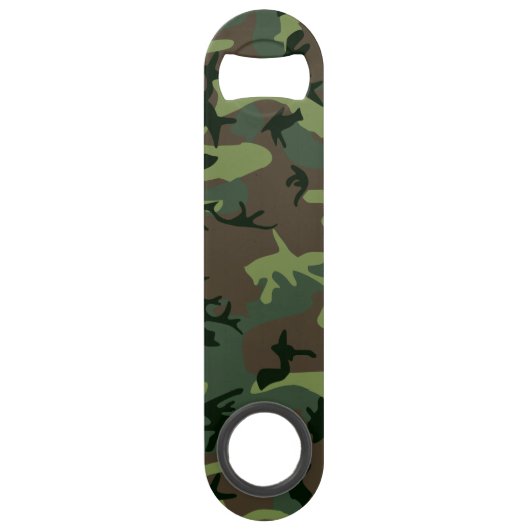 Camouflage Camo Green Brown Pattern Speed Flessenopener (Achterkant)