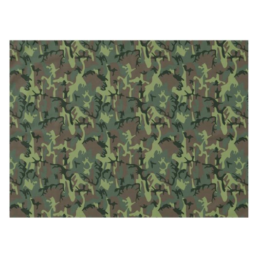 Camouflage Camo Green Brown Pattern Tafelkleed (Voorkant (Horizontaal))
