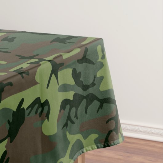 Camouflage Camo Green Brown Pattern Tafelkleed (Voorbeeld)