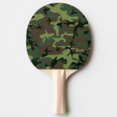 Camouflage Camo Green Brown Pattern Tafeltennisbatje (Voorkant)