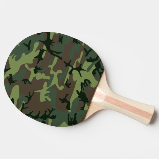 Camouflage Camo Green Brown Pattern Tafeltennisbatje (Achterkant)