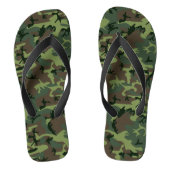 Camouflage Camo Green Brown Pattern Teenslippers (Voetbed)