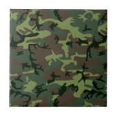 Camouflage Camo Green Brown Pattern Tegeltje (Voorkant)