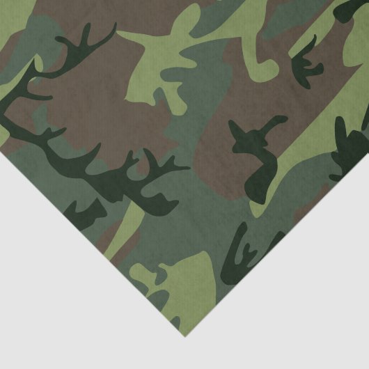 Camouflage Camo Green Brown Pattern Tissuepapier (Detail)