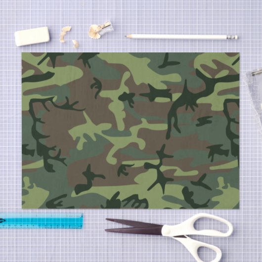 Camouflage Camo Green Brown Pattern Tissuepapier (Craft)