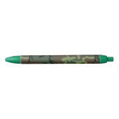 Camouflage Camo Green Brown Pattern Zwarte Inkt Pen (Voorkant)