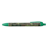 Camouflage Camo Green Brown Pattern Zwarte Inkt Pen (Bovenkant)