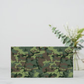 Camouflage Camo Groen Bruin Patroon (Staand voorkant)