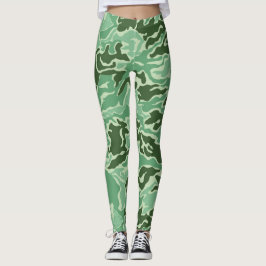 Camouflage Camo groen geel Leggings