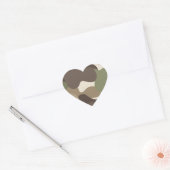 Camouflage Camo Heart Sticker (Envelop)