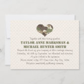 Camouflage Camo Heart Wedding Invitations Kaart (Voorkant)