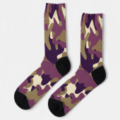Camouflage camo kleren paars vrouwen sokken (Links)