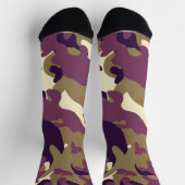 Camouflage camo kleren paars vrouwen sokken (Top)