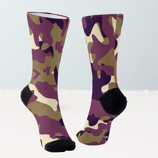 Camouflage camo kleren paars vrouwen sokken