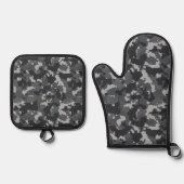 Camouflage Camo Militair leger Ovenwant & Pannenlap Set (Voorkant)