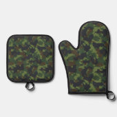 Camouflage Camo Militair leger Ovenwant & Pannenlap Set (Voorkant)