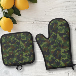 Camouflage Camo Militair leger Ovenwant & Pannenlap Set
