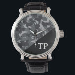 Camouflage Camo Monogram Gepersonaliseerd Horloge<br><div class="desc">Dit ontwerp kan op het gebied worden gepersonaliseerd dat door de foto en/of tekst te veranderen wordt verstrekt. Of het kan worden aangepast door te klikken deze Sjabloon personaliseert en dan de klik te kiezen om verdere optie aan te passen en de kleur van de achtergrond te schrappen of te...</div>