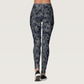 Camouflage Camo Navy Blue Gray Leggings (Achterkant)