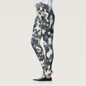 Camouflage Camo Politie Grijs Zwart Wit Leggings (Links)