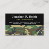 Camouflage / Camo Professional Visitekaartje (Voorkant)