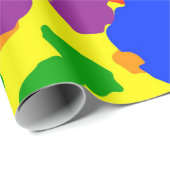 Camouflage Camo regenboog kleurrijk Cadeaupapier (Rol Hoek)