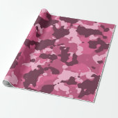Camouflage Camo Roze Militair Cadeaupapier (Uitgerold)