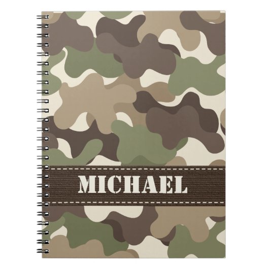 Camouflage Camo Spiral Notebook Journal Notitieboek (Voorkant)