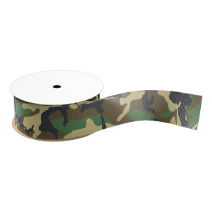 Camouflage Camo Vist en jachtpatroon Grosgrain Lint