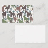 Camouflage Camouflage in Dog Paw Animal Print Patr Visitekaartje (Voorkant / Achterkant)
