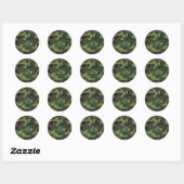 Camouflage Camouflage Ronde Sticker (Vel)