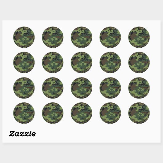 Camouflage Camouflage Ronde Sticker (Vel)